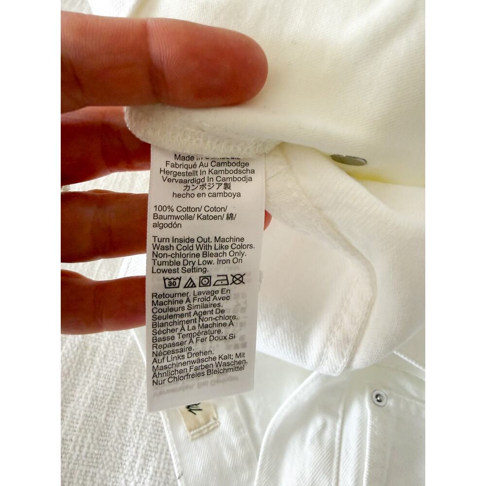 Madewell | NWT Low Slung Baggy Jeans Pure White Relaxed Fit | Sz 30 - Picture 10 of 11